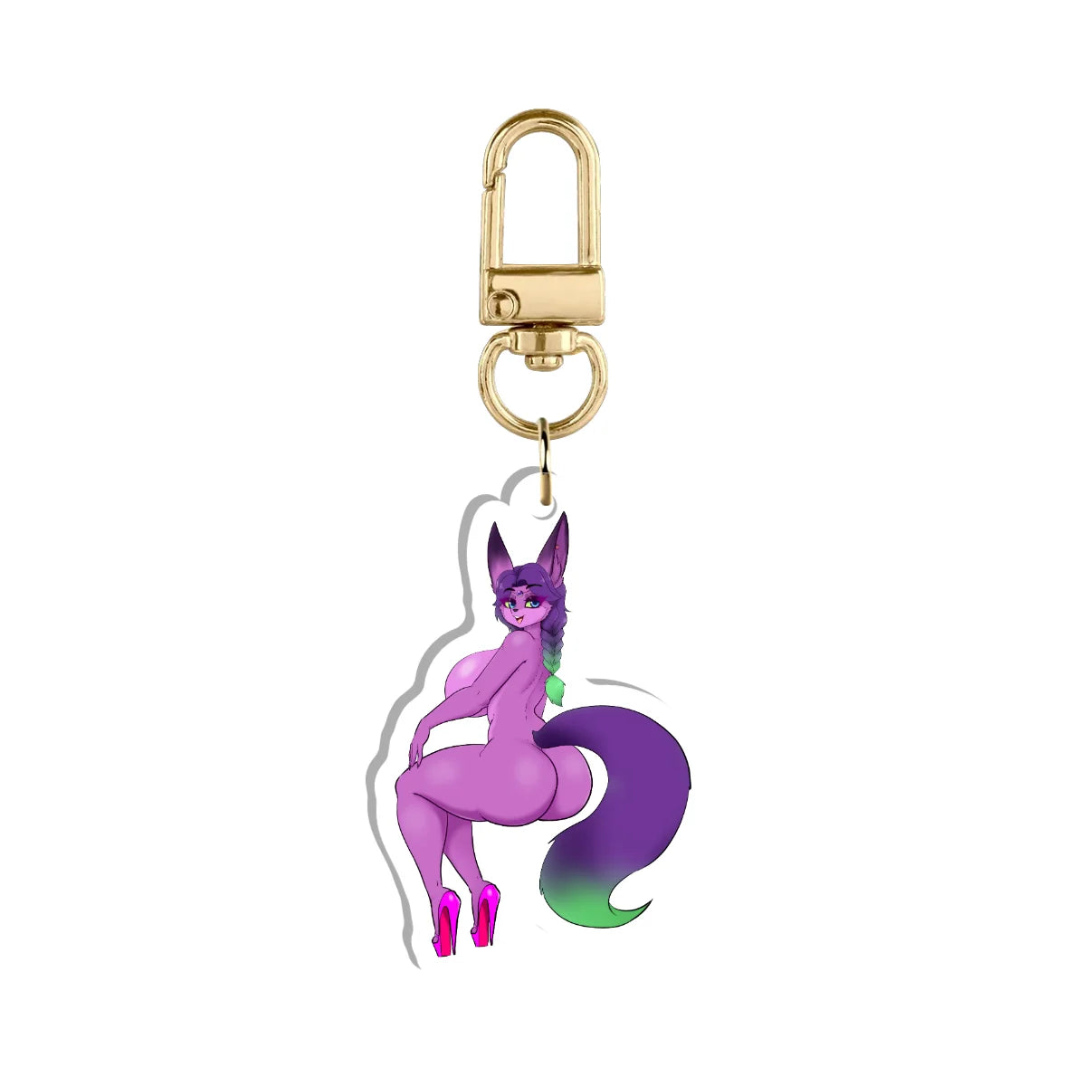 Amefloof "Furry Pose" Keychain