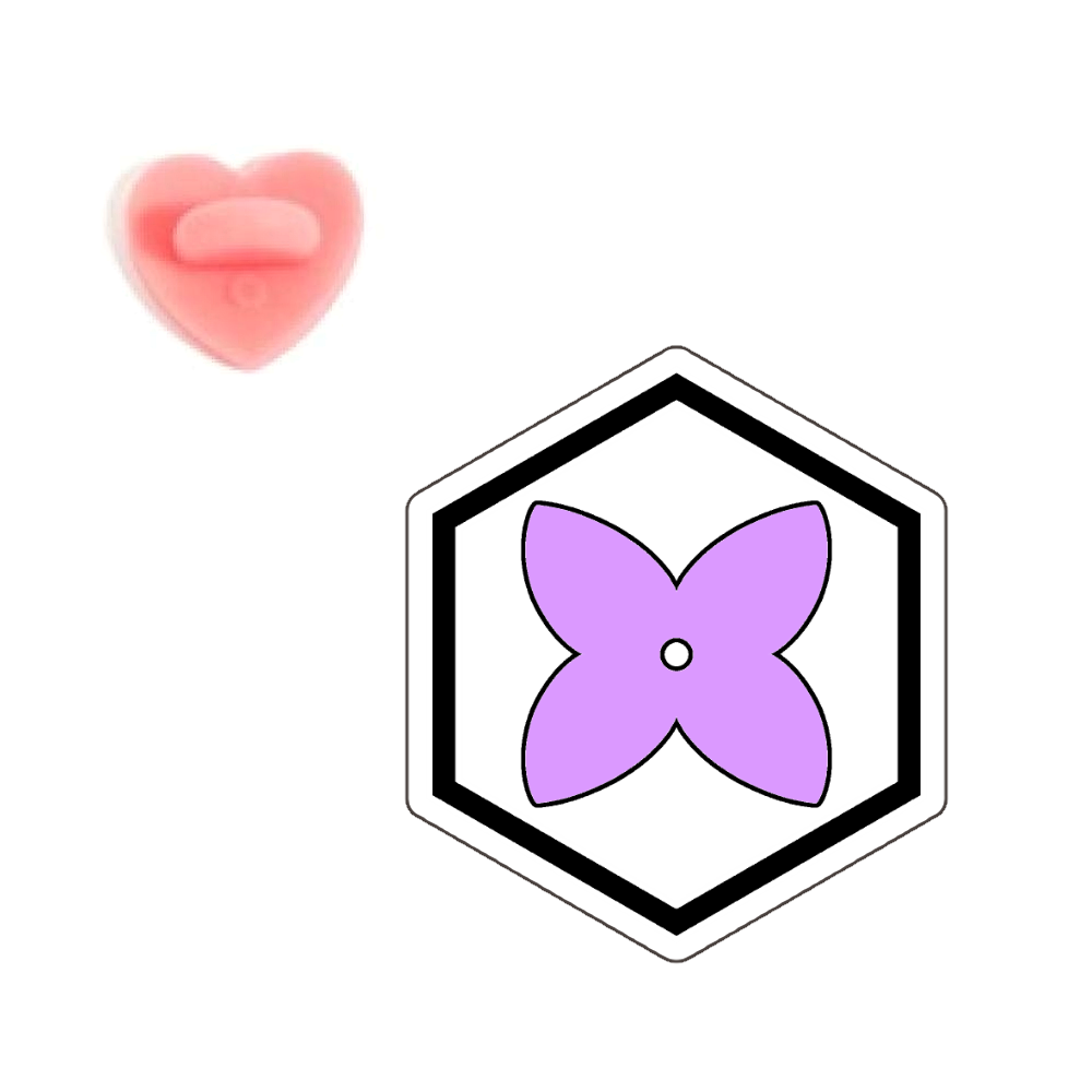 Juni Spectra White Acrylic Pin