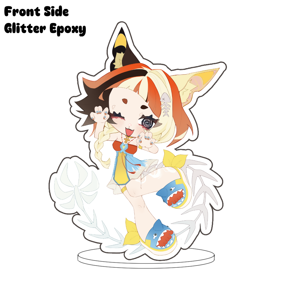 Koi "Chibi" Front-Side Glitter Standee