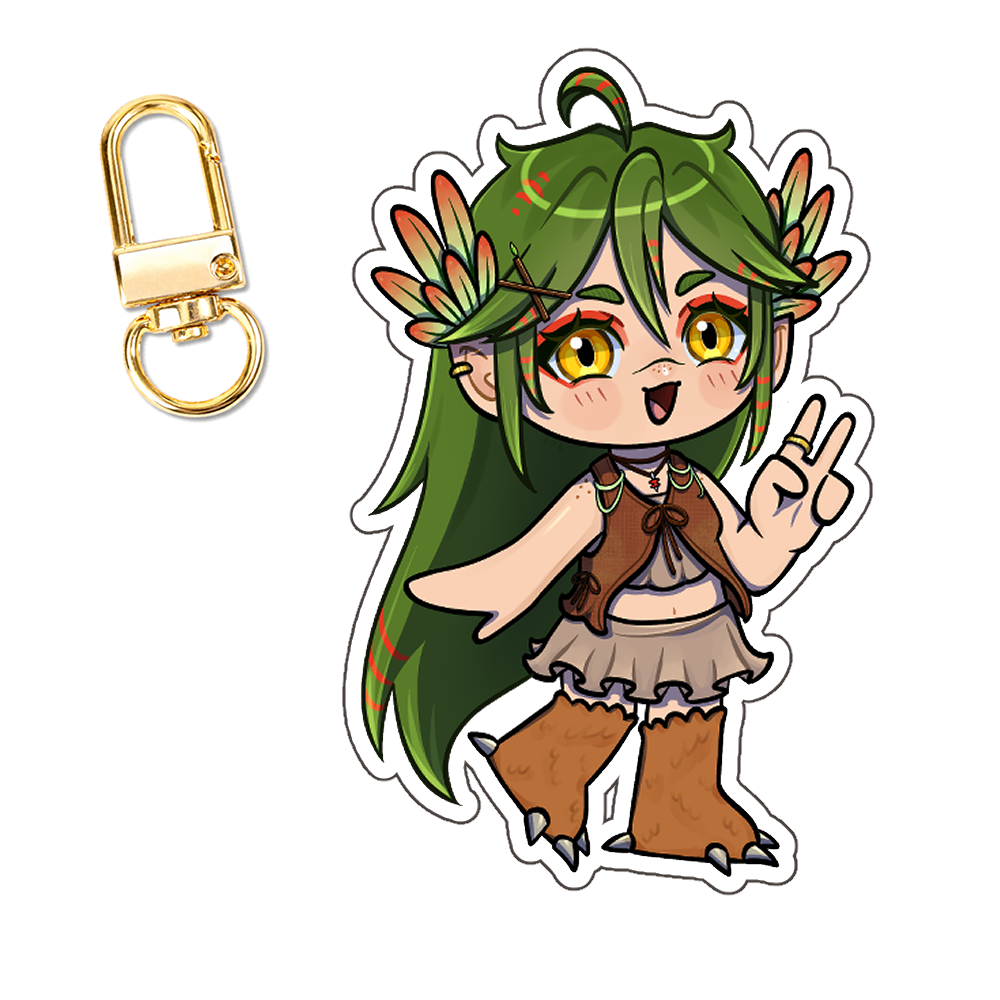 Pushpinbird Acrylic Keychain
