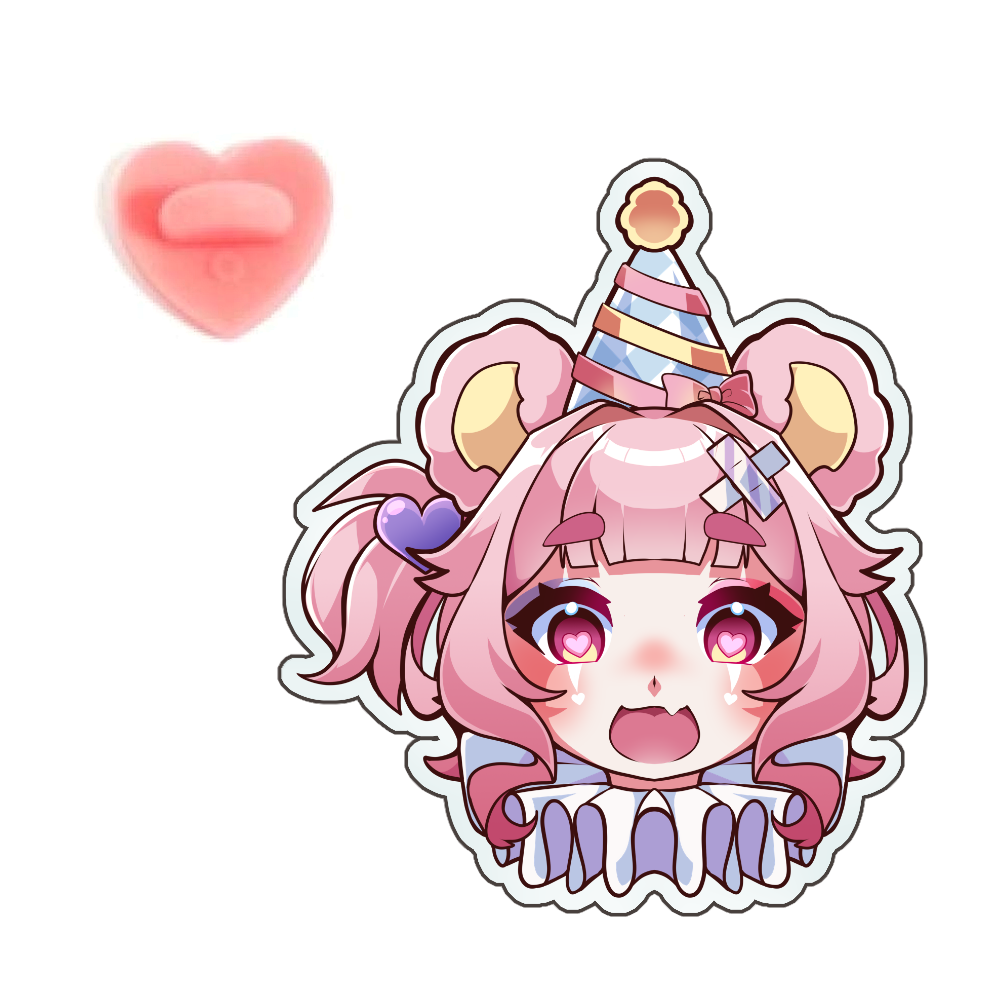 Pantsuwu "Head Clown" Acrylic Pin