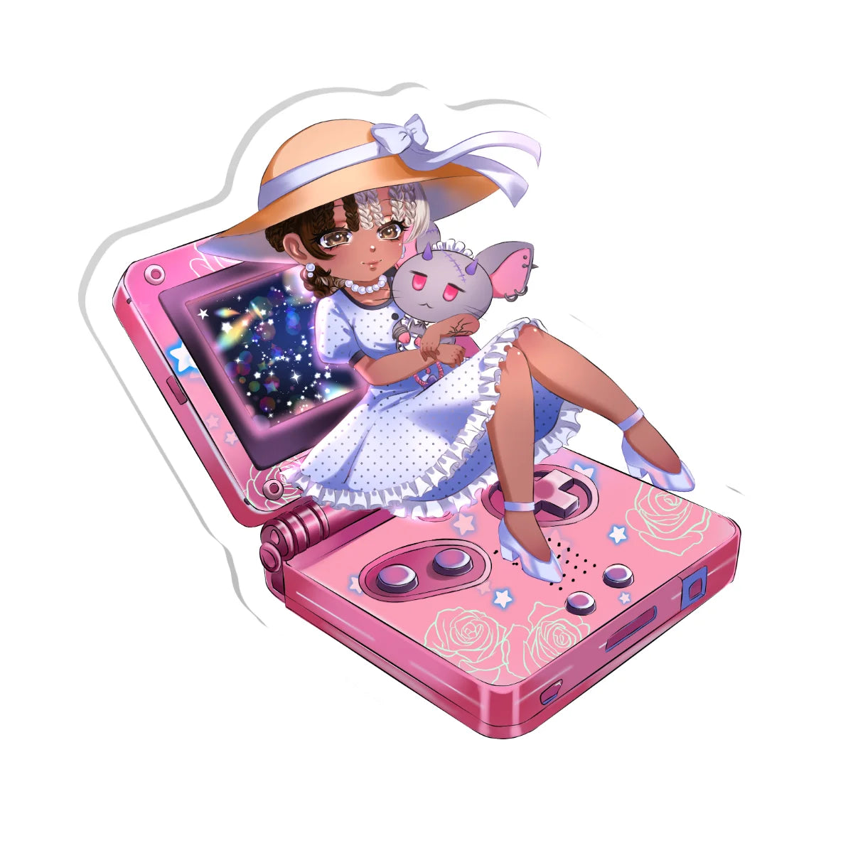 Vintage Luna "Gameboy" Acrylic Pin