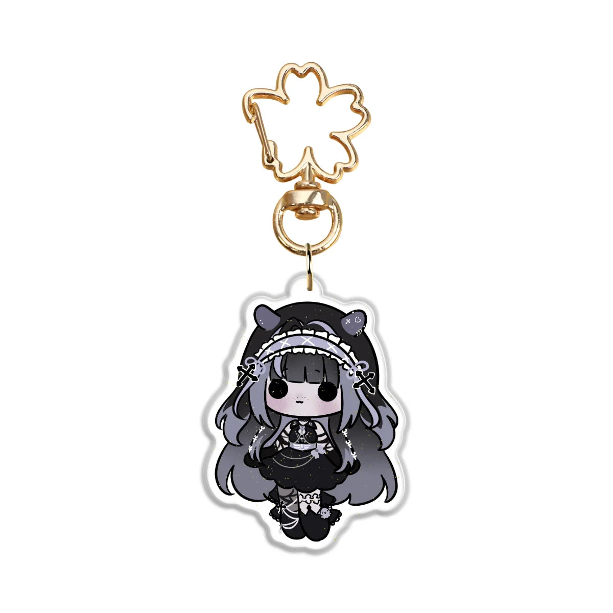 Ariel "Long Hair Cheeb" Glitter Keychain