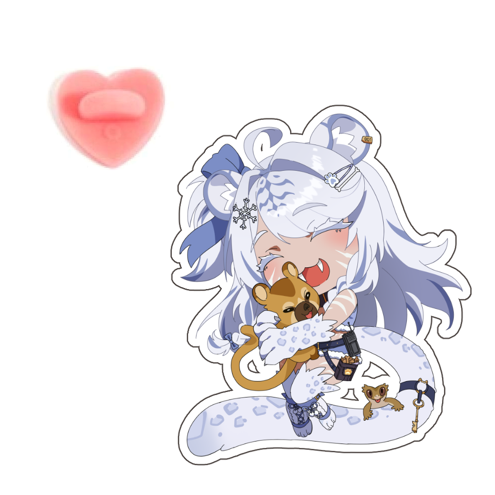 SnowieSmilodon Acrylic Pin