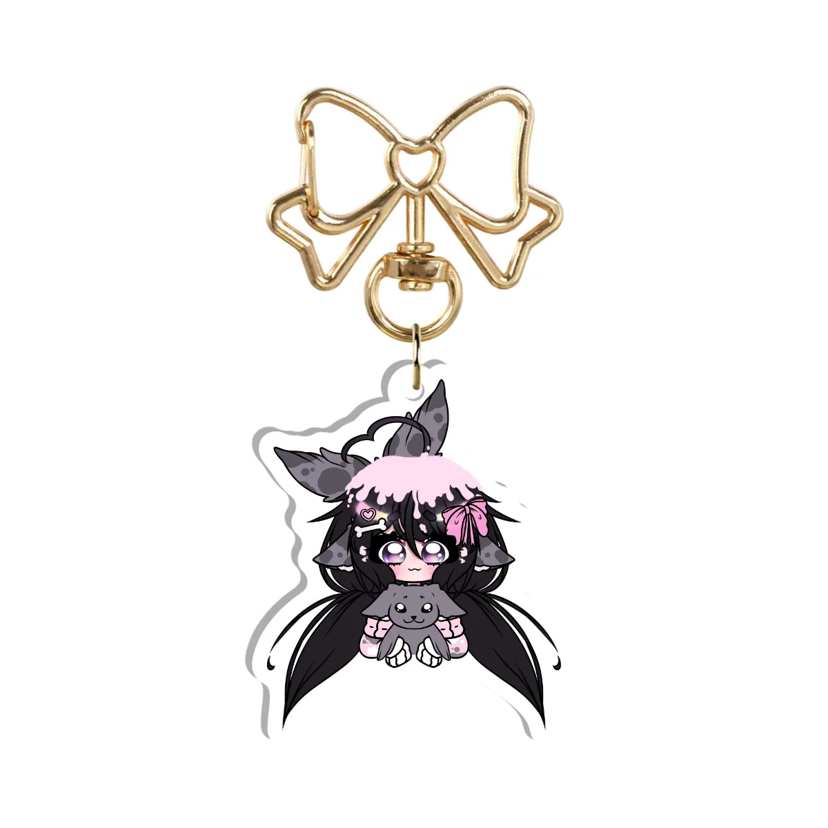 YorkiTeabagz "Mascot Nom" Double-Sided Keychain