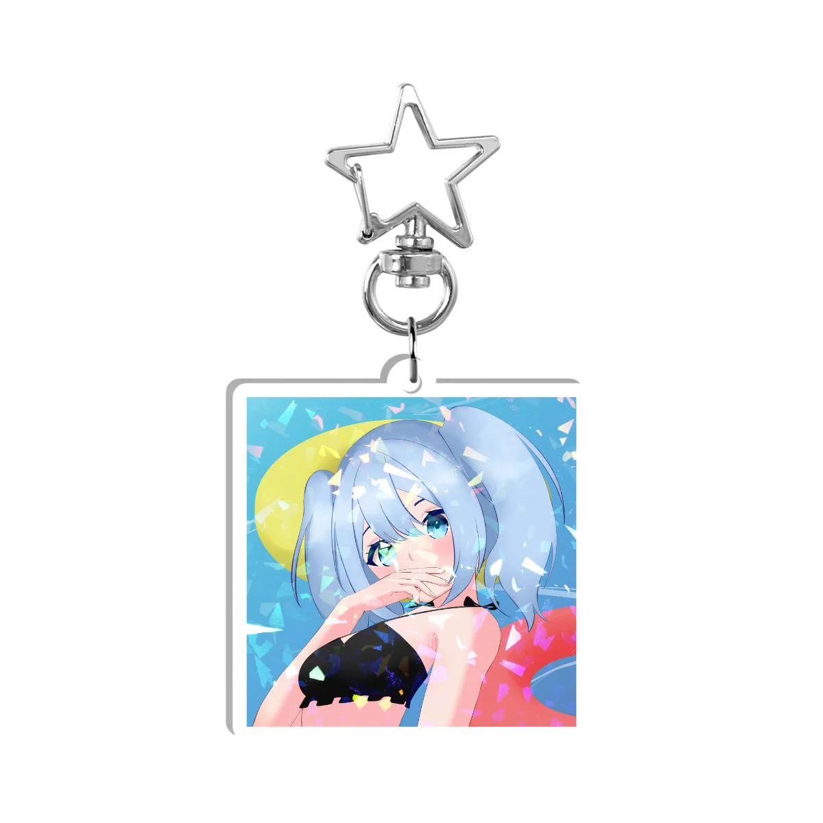 hi2chan "Pool Day" Holo Keychain