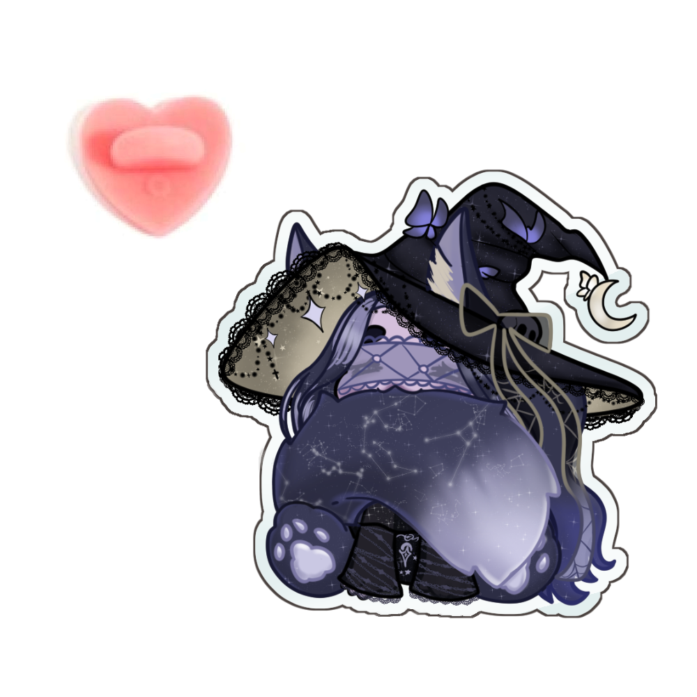kiitsy "Masked Tail Bite" Acrylic Pin