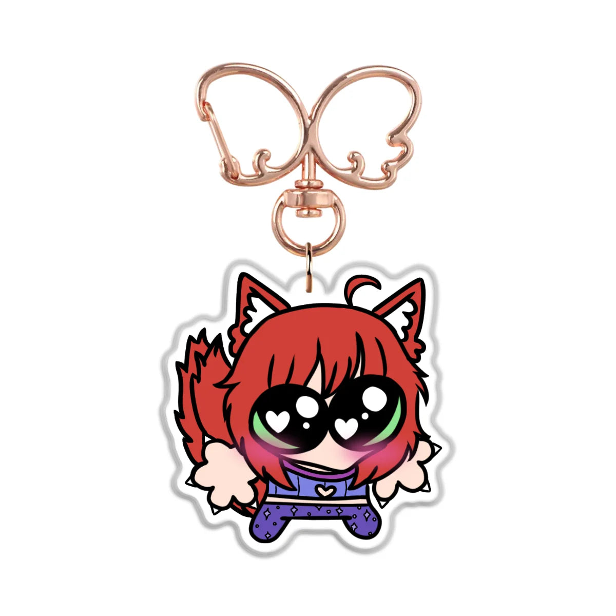 anna_firesprite "Little Guy" Glitter Keychain