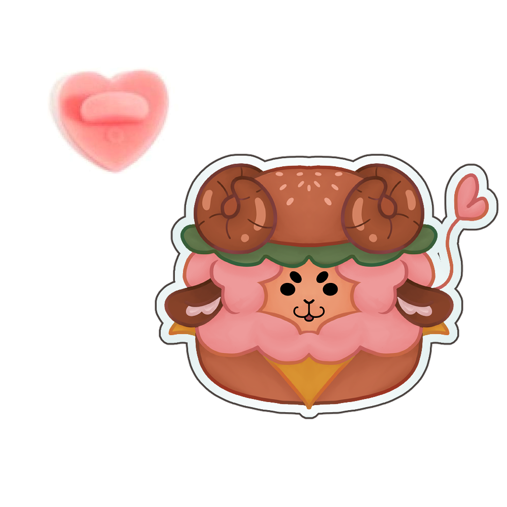 PeachPelle "Burger" Acrylic Pin