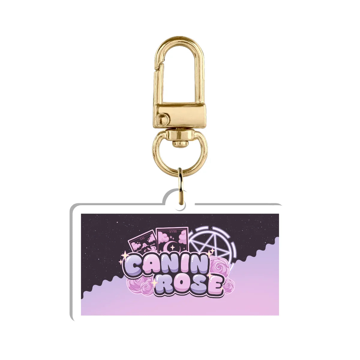 Canin Rose "Logo with Background" Keychain
