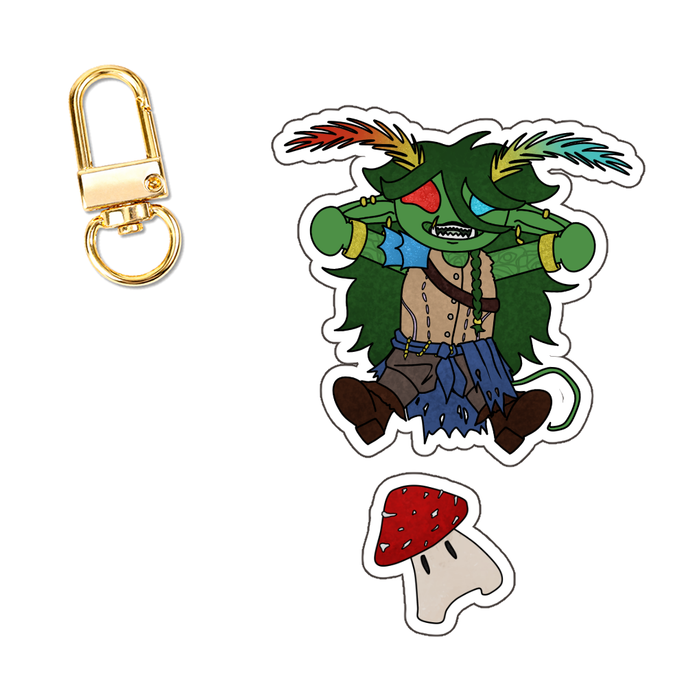 Xandershroom Dangle Keychain