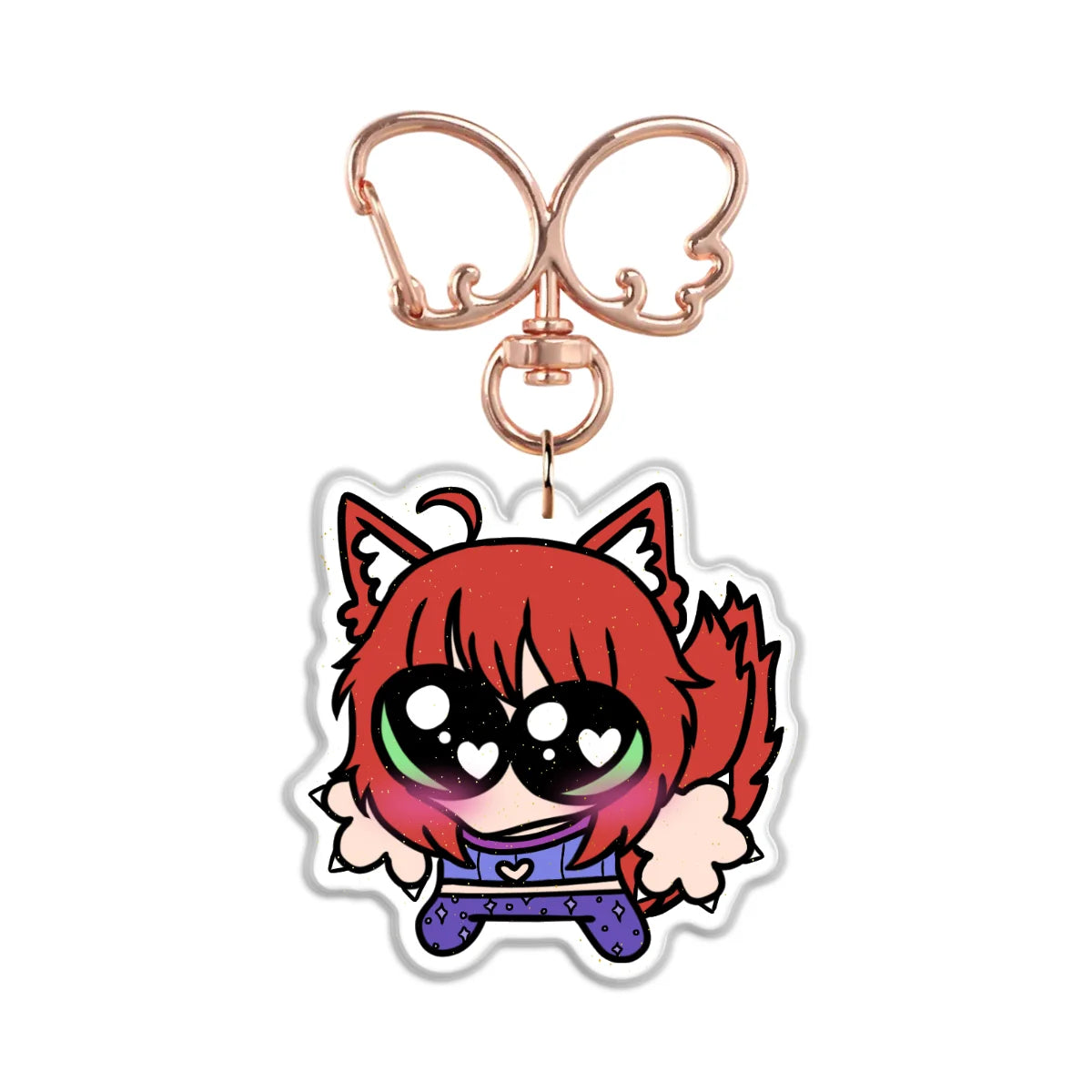 anna_firesprite "Little Guy" Glitter Keychain