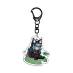 EizoVT "Lilypad Sitting" Front-Side Epoxy Keychain - KatDragonz