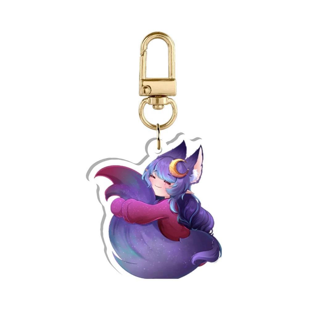 WolvenMoonShadow "Tail Hug" Keychain