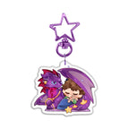 Starlaxia "Sleepy Time Chibi" Front-Side Glitter Epoxy Keychain