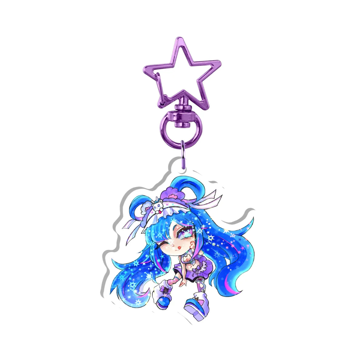 bearwithchloee "Chibi" Front-Side Holographic Keychain