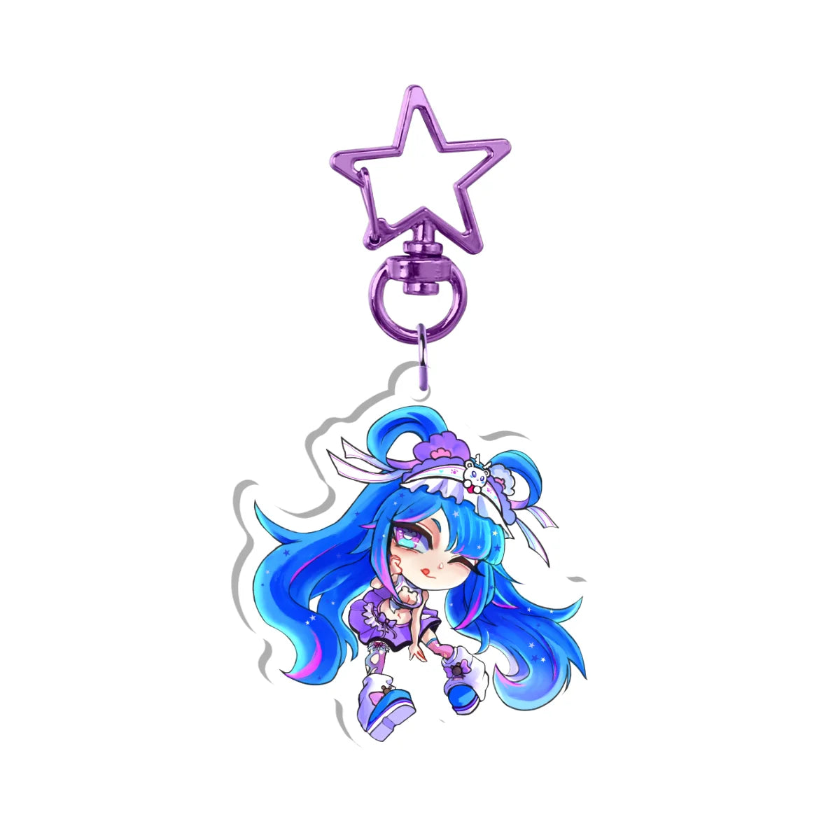 bearwithchloee "Chibi" Front-Side Holographic Keychain