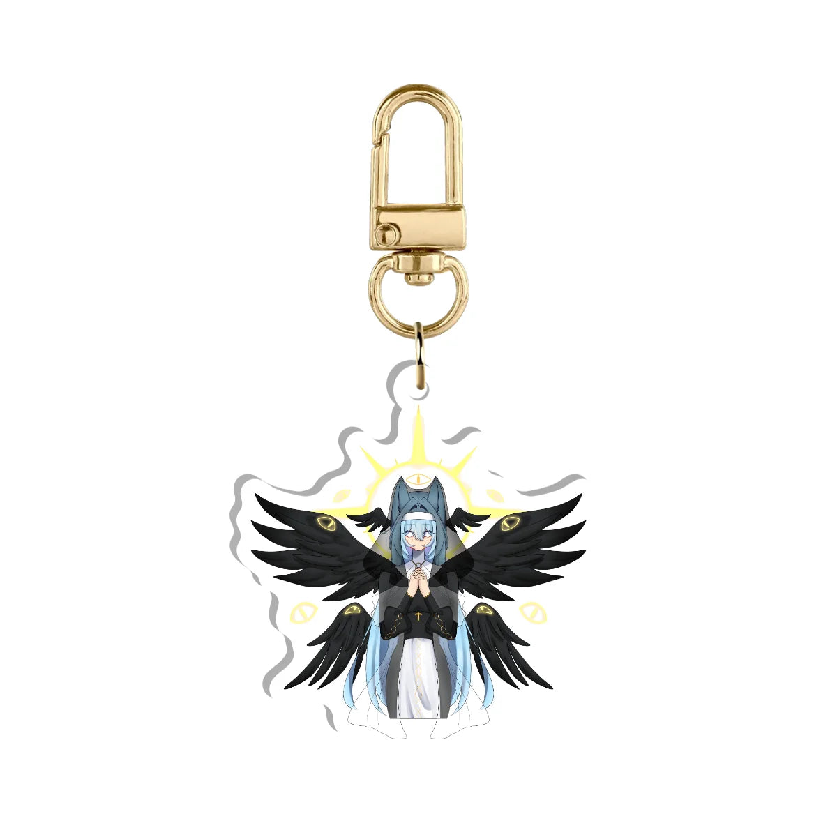 Whisp "Winged Nun" Keychain