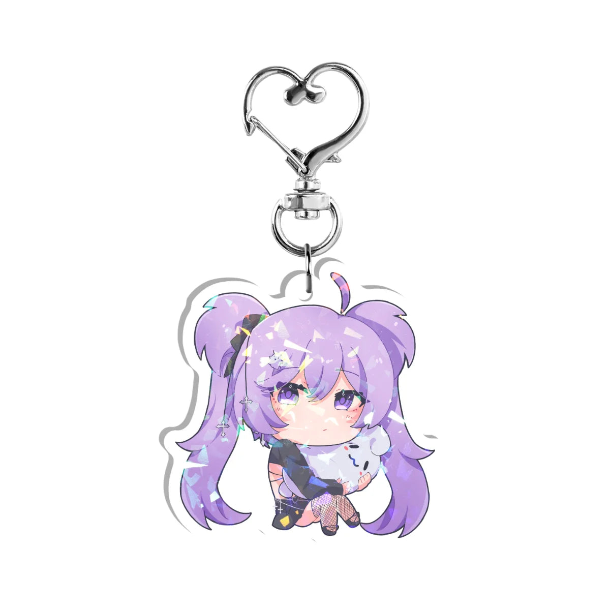 Ashdriel "Chibi Cuddle" Double-Sided Holographic Keychain