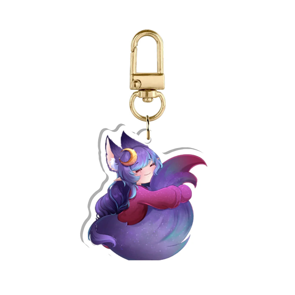 WolvenMoonShadow "Tail Hug" Keychain