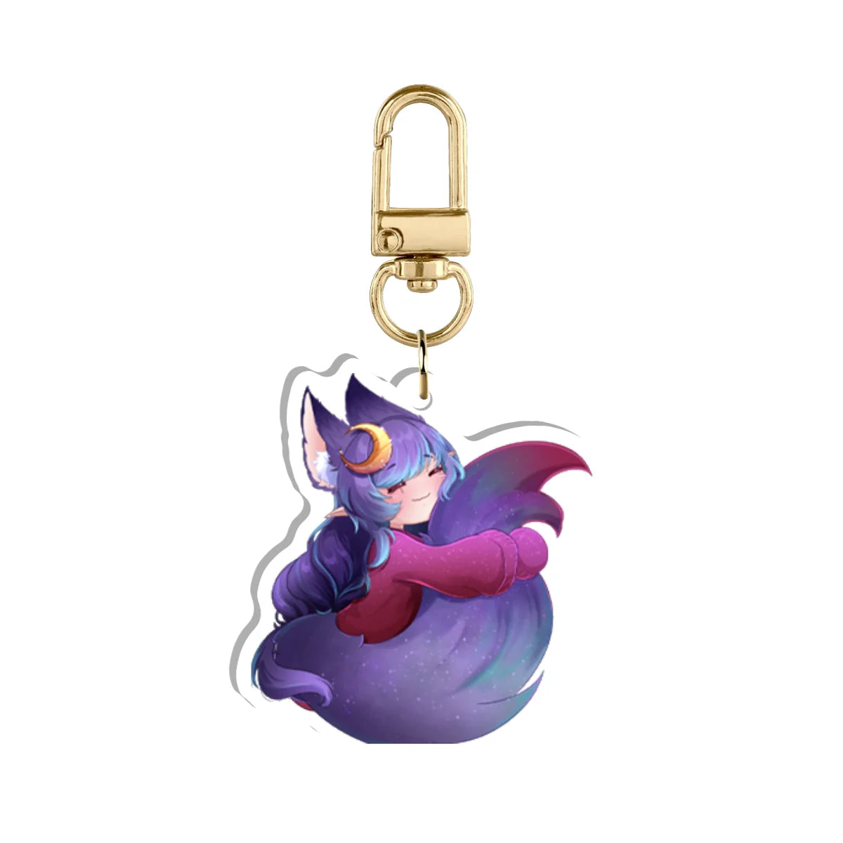 WolvenMoonShadow "Tail Hug" Keychain