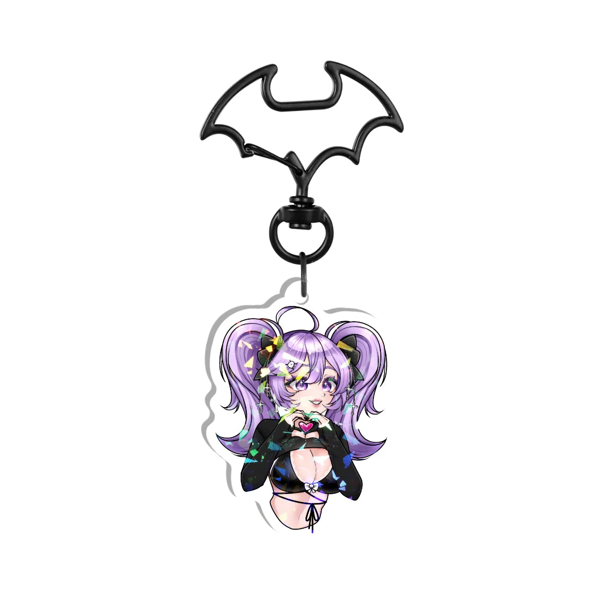 Ashdriel "Heart Hands" Double-Sided Holographic Keychain