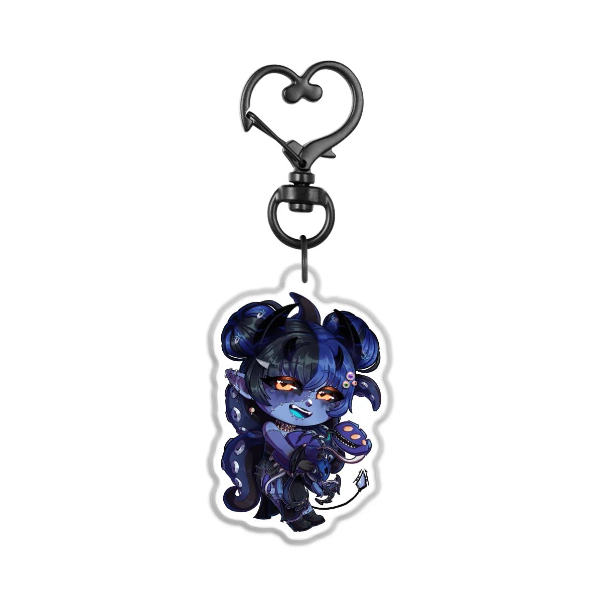maleficxm "Chibi Cuddle" Front-Side Epoxy Keychain - KatDragonz