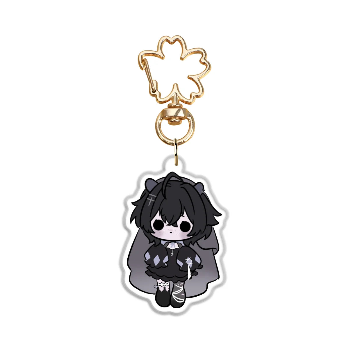 Ariel "Short Hair Cheeb" Glitter Keychain