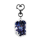 maleficxm "Chibi Cuddle" Front-Side Epoxy Keychain - KatDragonz