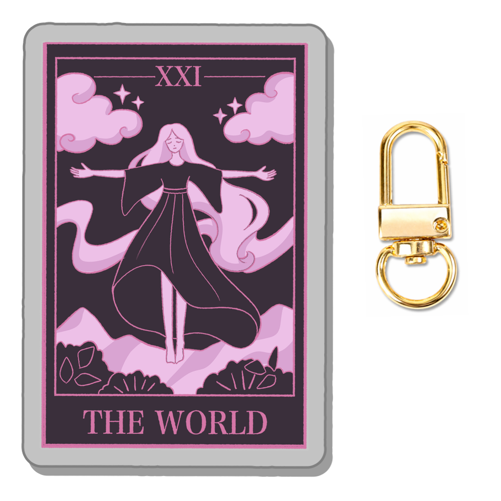 Canin Rose "Tarot Card" Keychain