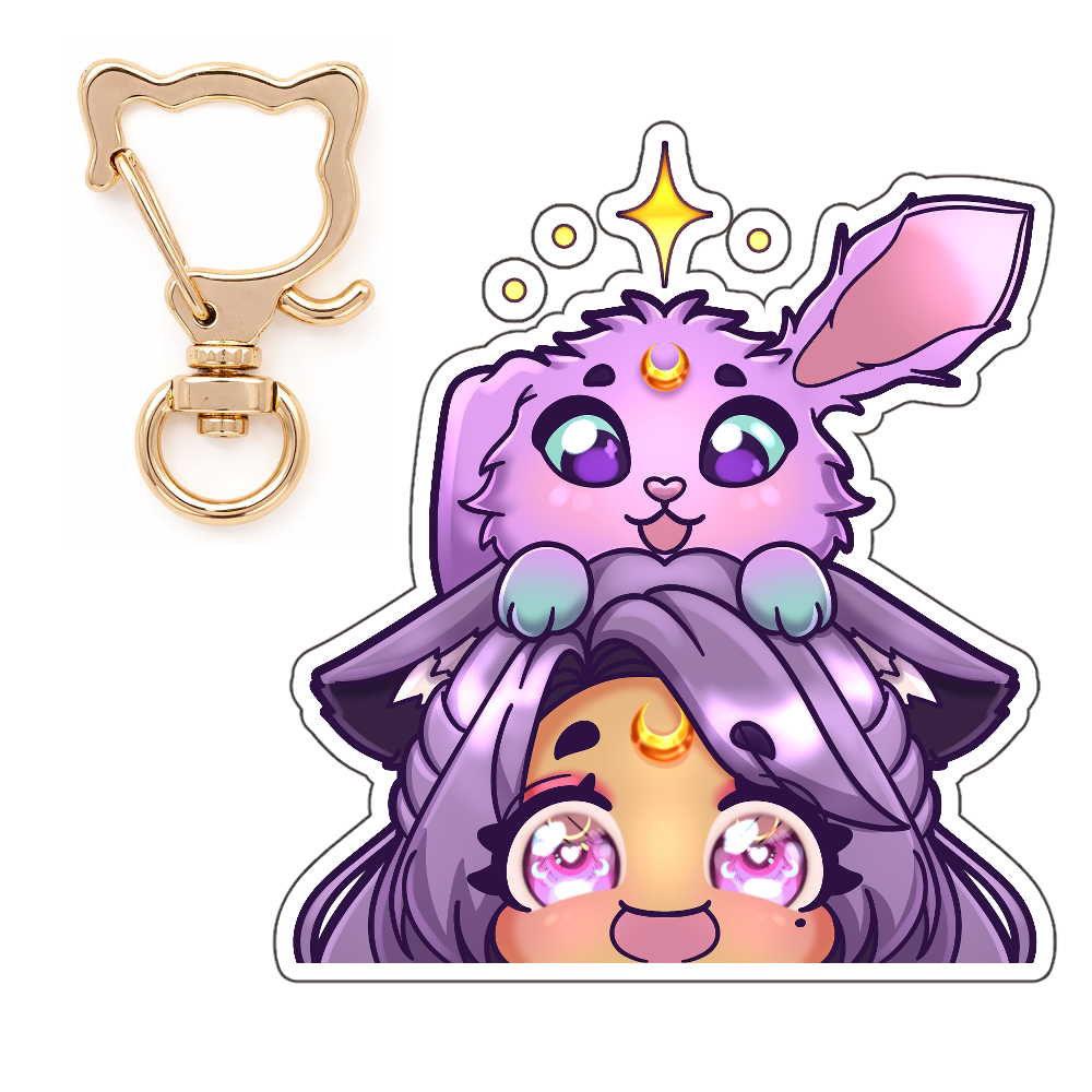 Moon & Jupiter Acrylic Keychain