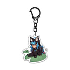 EizoVT "Lilypad Sitting" Front-Side Epoxy Keychain - KatDragonz