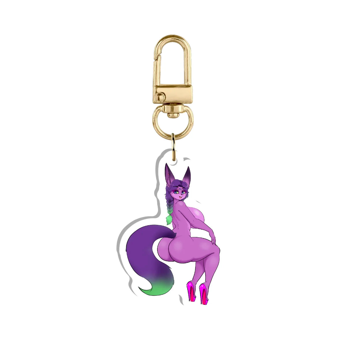 Amefloof "Furry Pose" Keychain