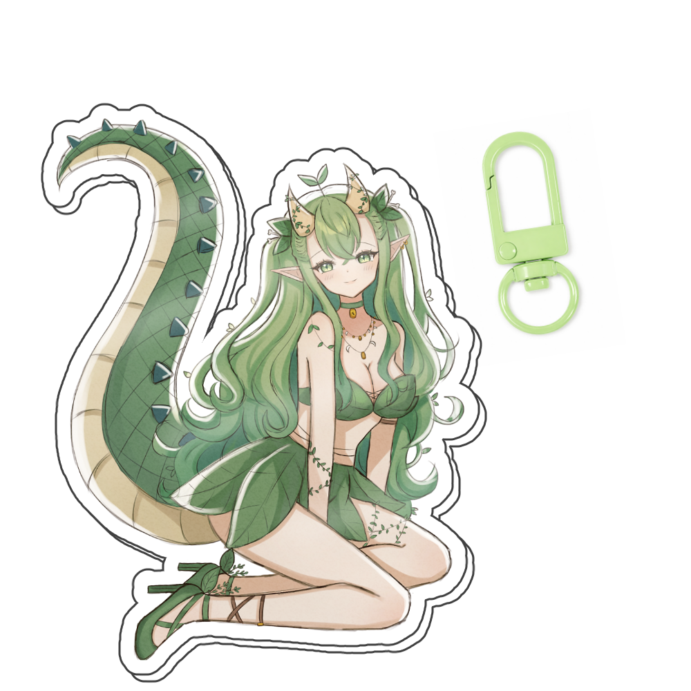 DinoSpr0ut "Sitting" Keychain