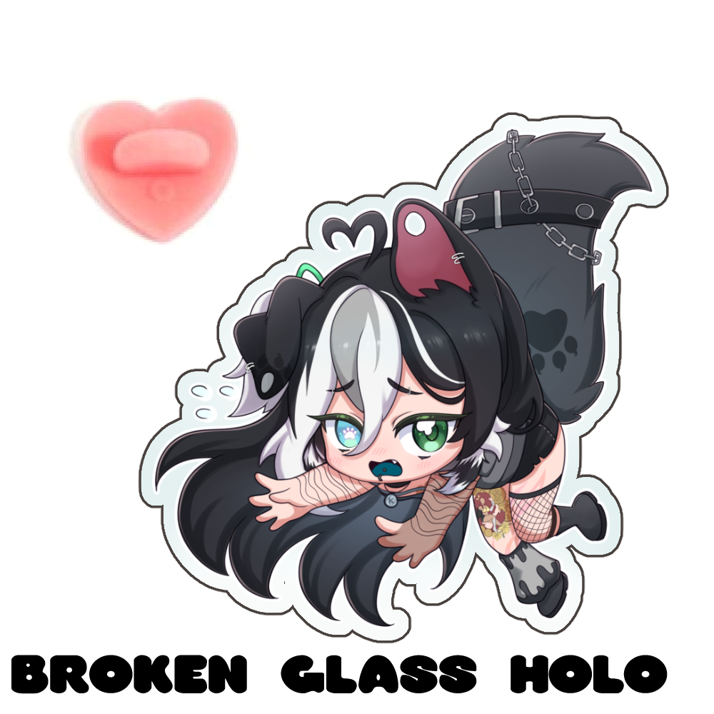 dognamedKats "Dangling" Holo Acrylic Pin