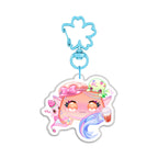 LatteLaguna Front-Side Glitter Epoxy Keychain