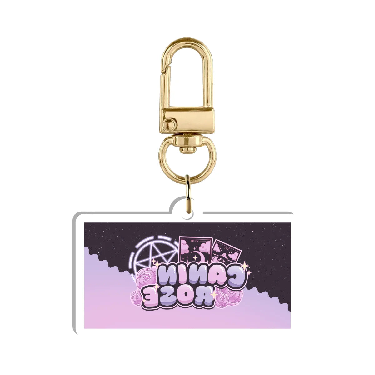 Canin Rose "Logo with Background" Keychain