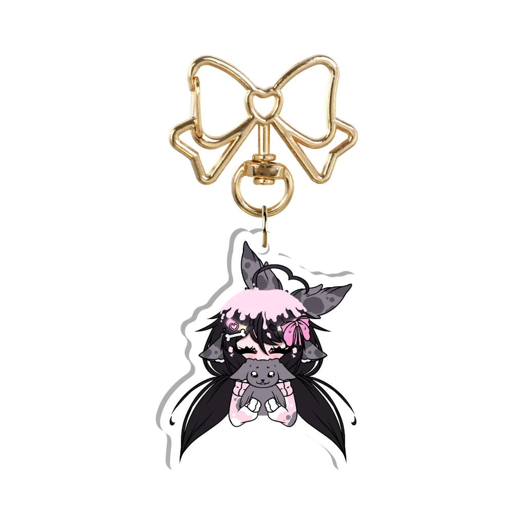 YorkiTeabagz "Mascot Nom" Double-Sided Keychain