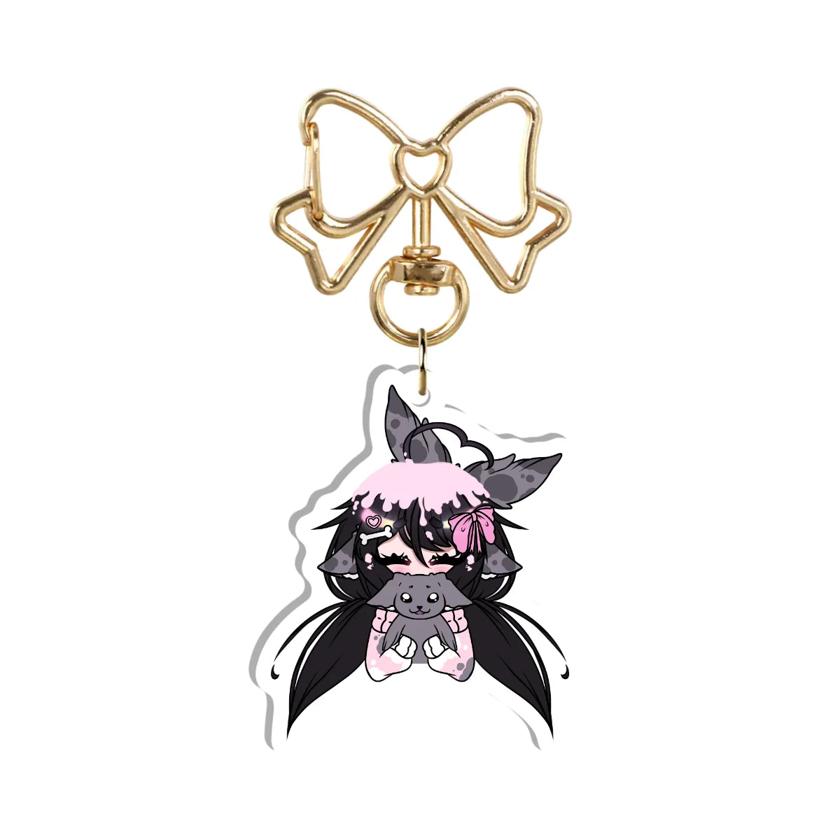 YorkiTeabagz "Mascot Nom" Double-Sided Keychain