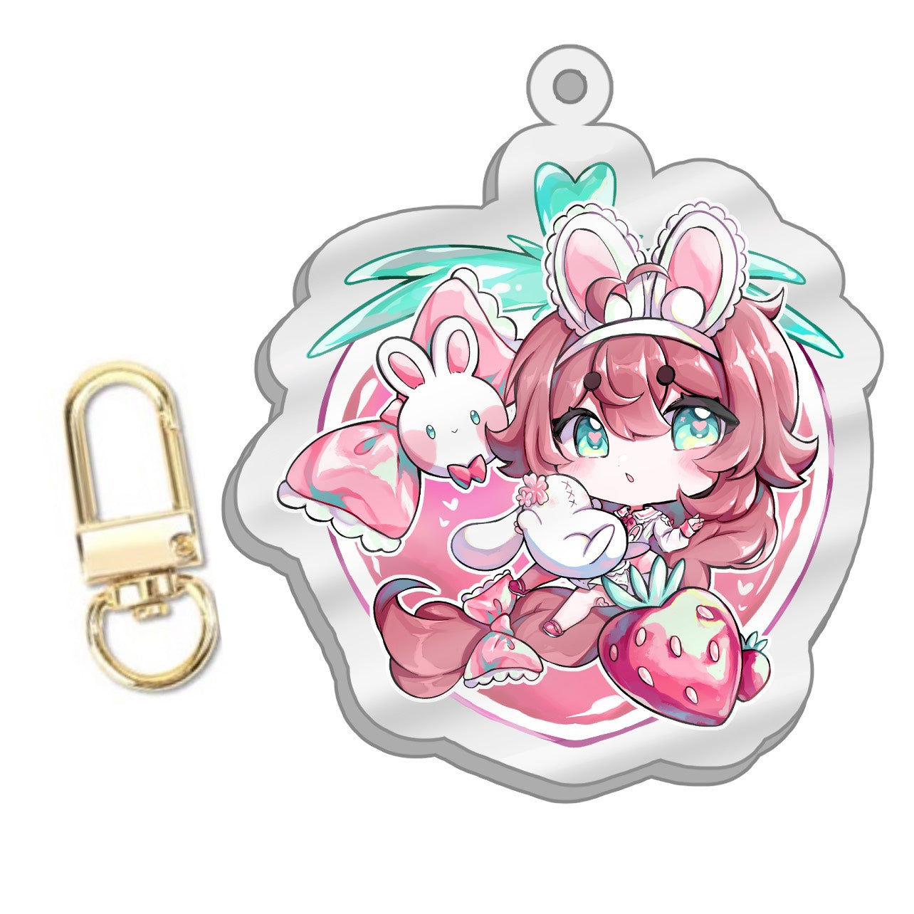 Hebe Tropical Bunny Acrylic Keychain