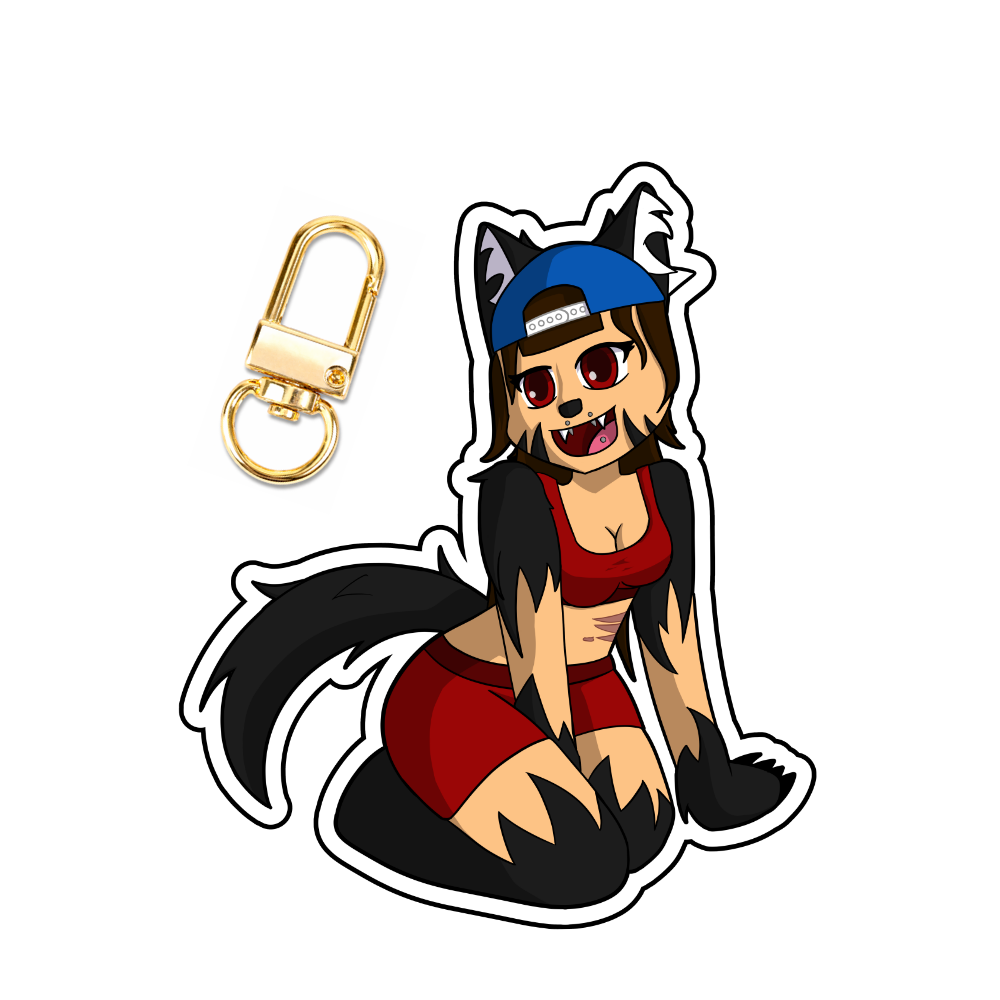 LunarLycanthrope "Sit!" Keychain