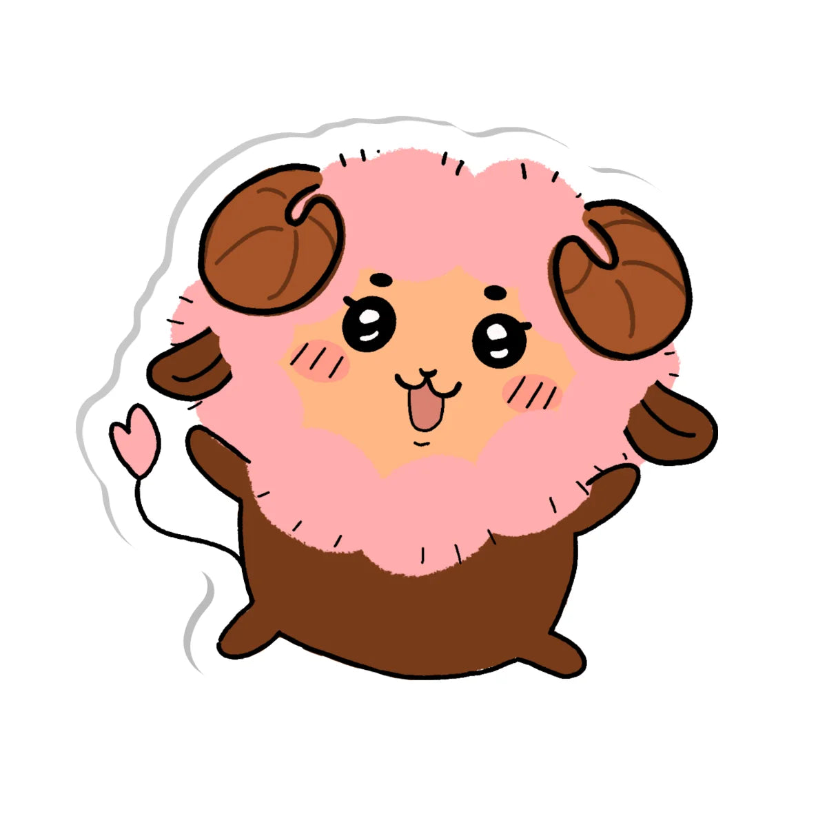 PeachPelle "Fluff" Acrylic Pin