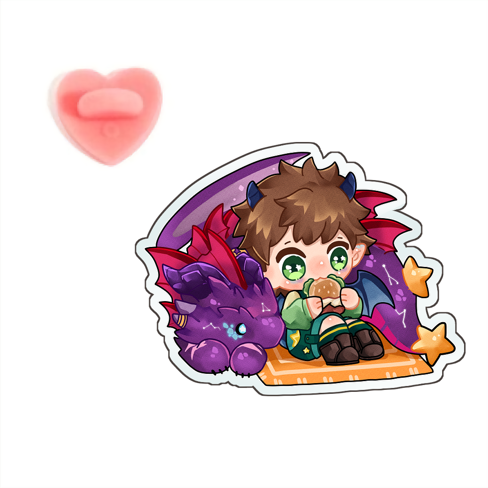 Starlaxia "Chomp and Cuddle Chibi" Pin