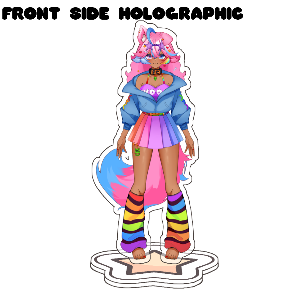 Ryythm "Model" Front-Side Holographic Custom Base Standee
