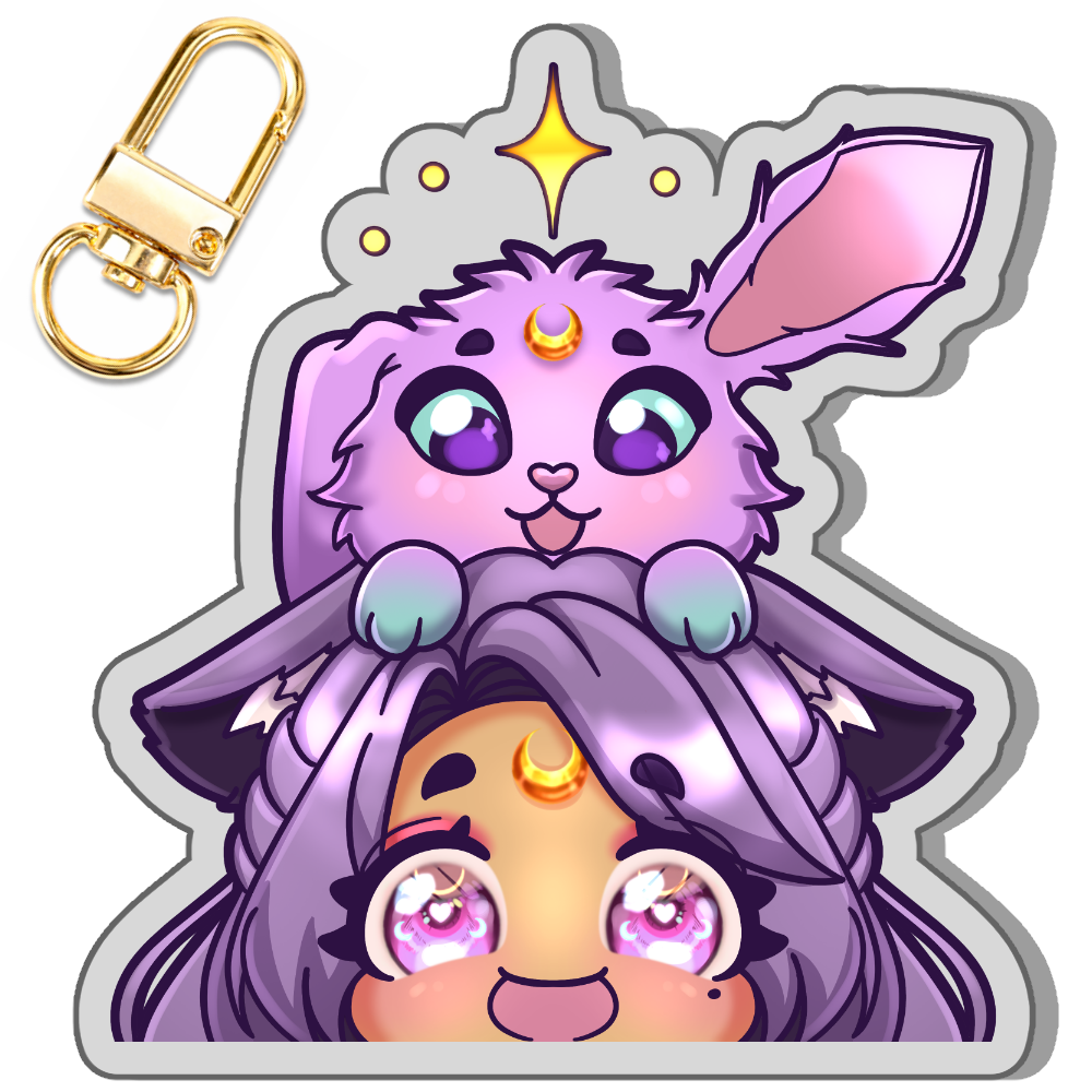 Moon & Jupiter Acrylic Keychain