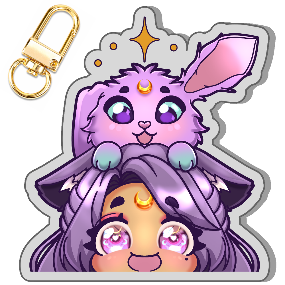 Moon & Jupiter Acrylic Keychain