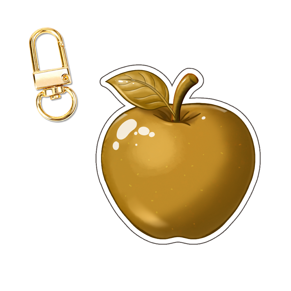 Mr. Grinn Apple Keychain