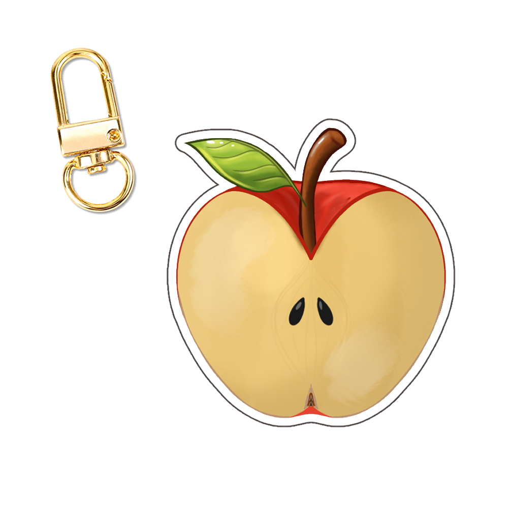 Mr. Grinn Apple Keychain