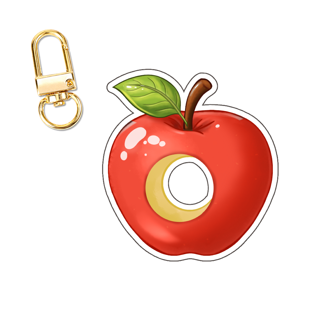 Mr. Grinn Apple Keychain