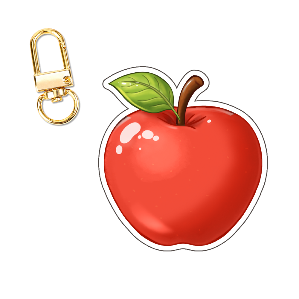 Mr. Grinn Apple Keychain